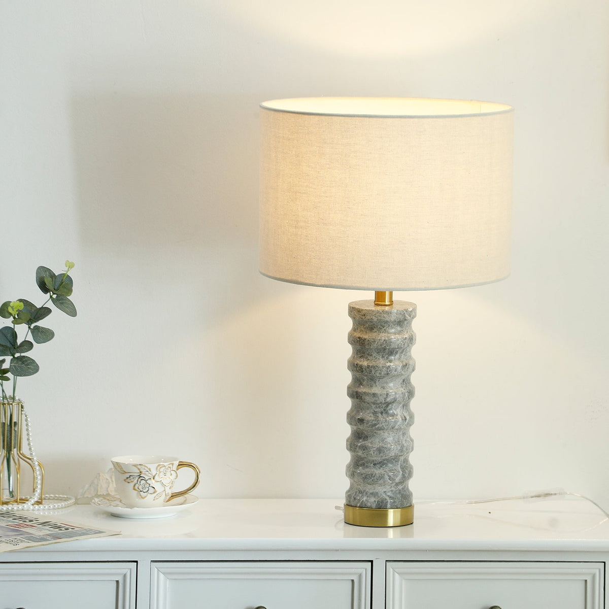 Julienne Marble Table Lamp - view 6