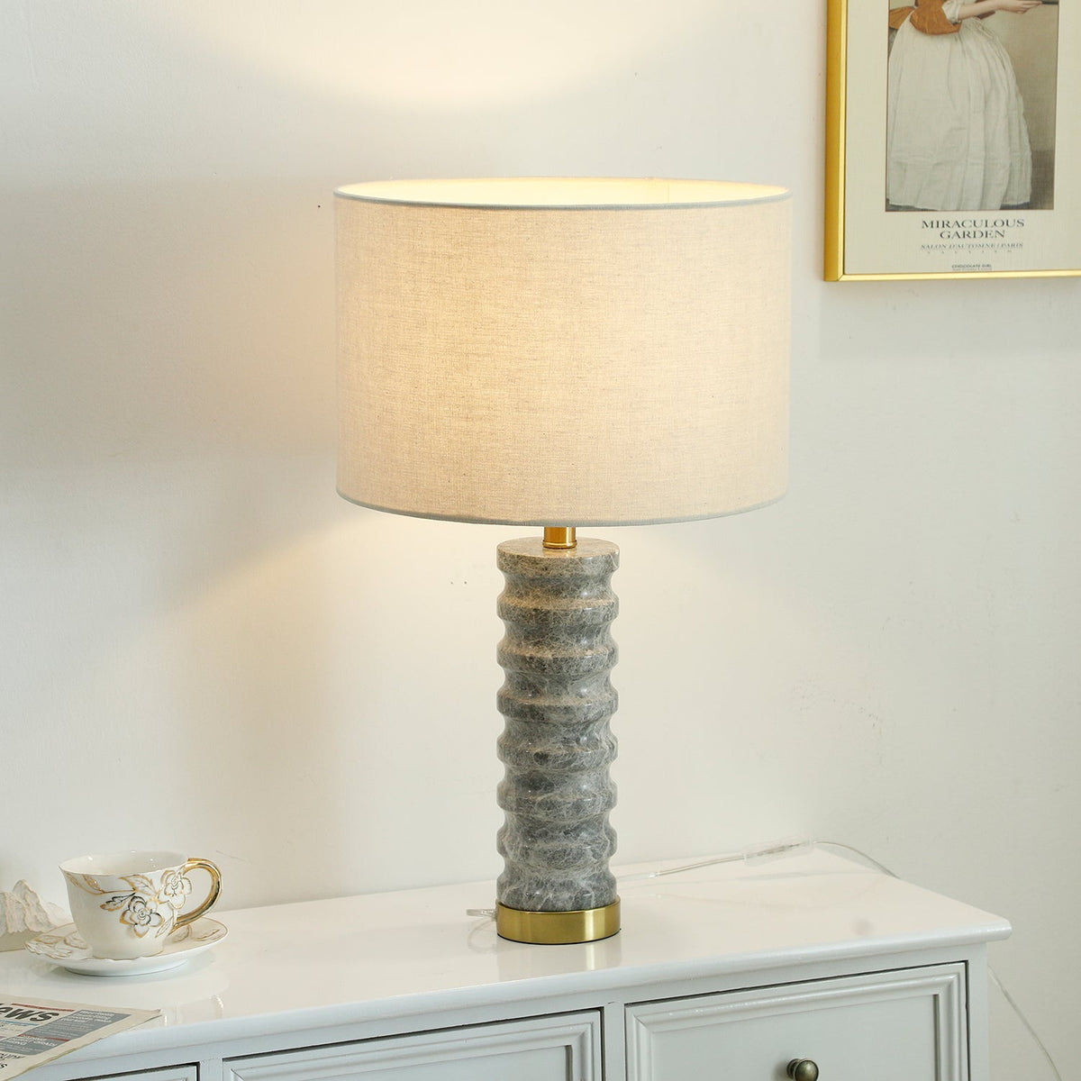 Julienne Marble Table Lamp - view 3
