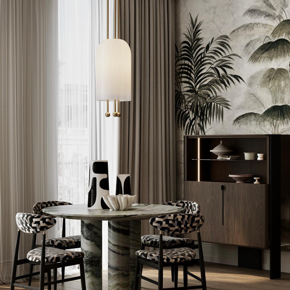 Lantern Glass Pendant Lamp