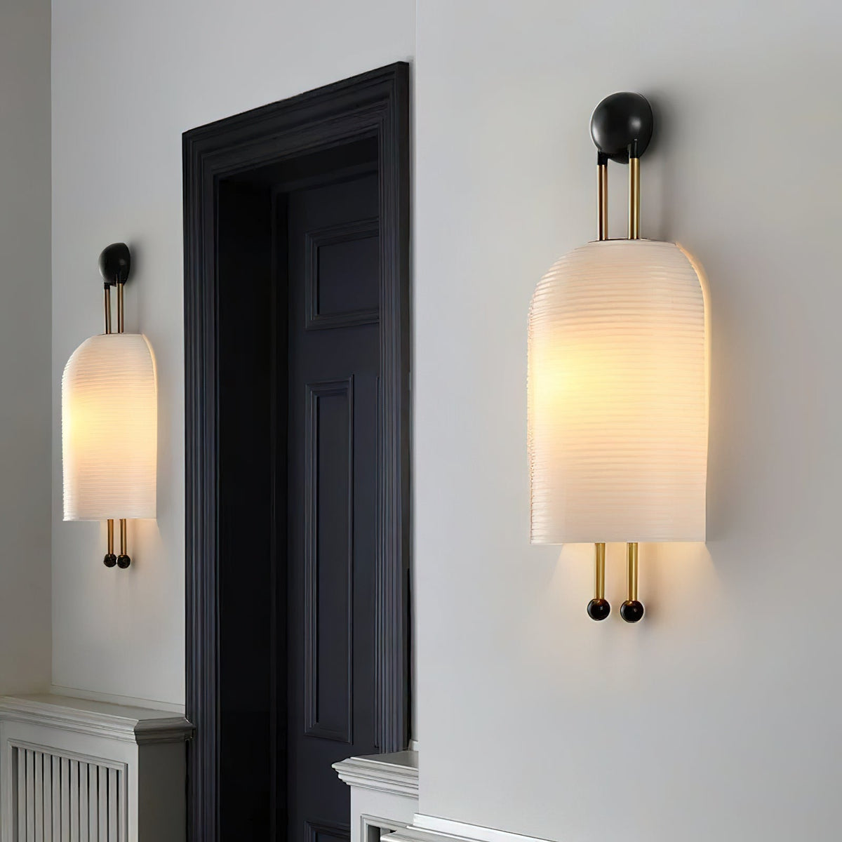 Zelaeora Modern Minimalist Glass Lantern Sconce Wall Lamp - view 10