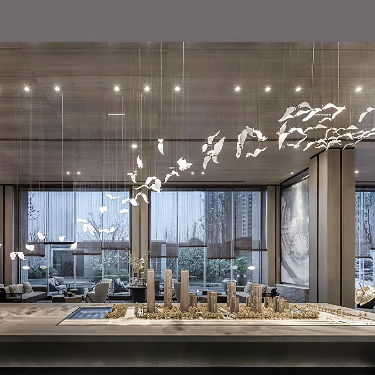Large Seagull Chandelier