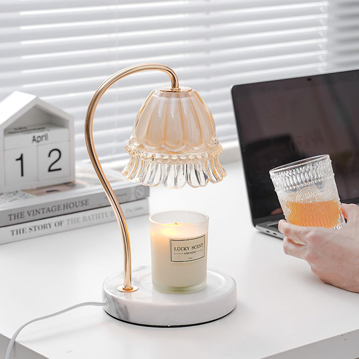 Lily Marble Warmer Table Lamp - view 13