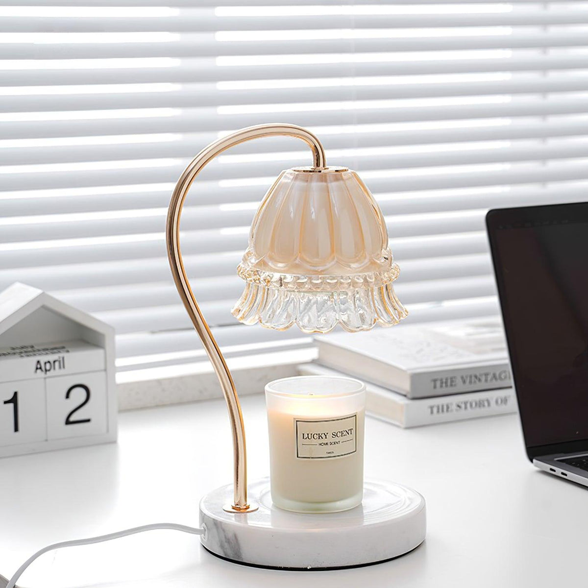 Lily Marble Warmer Table Lamp - view 14