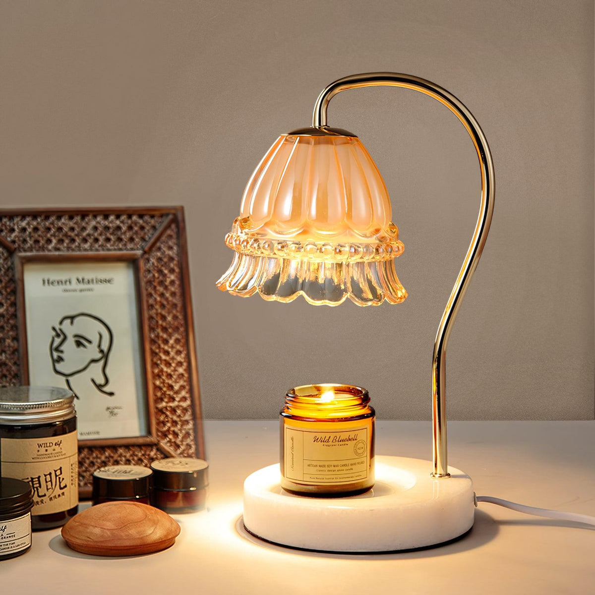Lily Marble Warmer Table Lamp - view 15