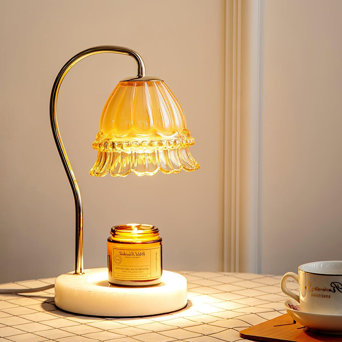 Lily Marble Warmer Table Lamp - view 17