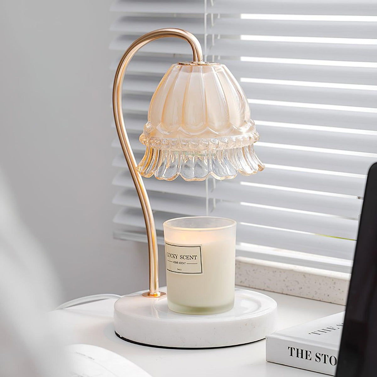 Lily Marble Warmer Table Lamp - view 18
