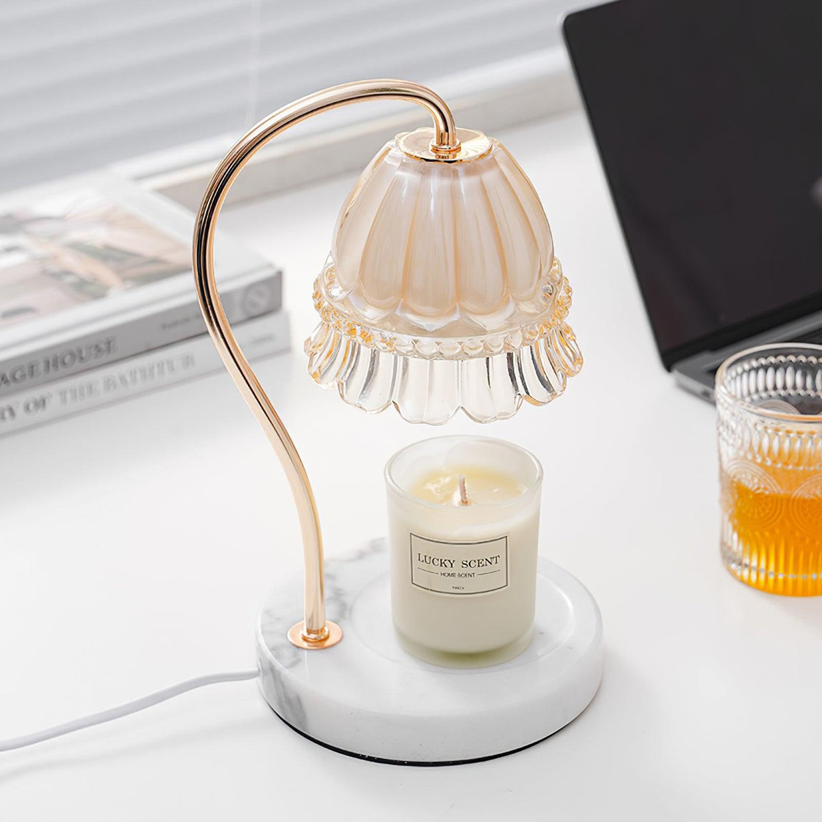 Lily Marble Warmer Table Lamp - view 19
