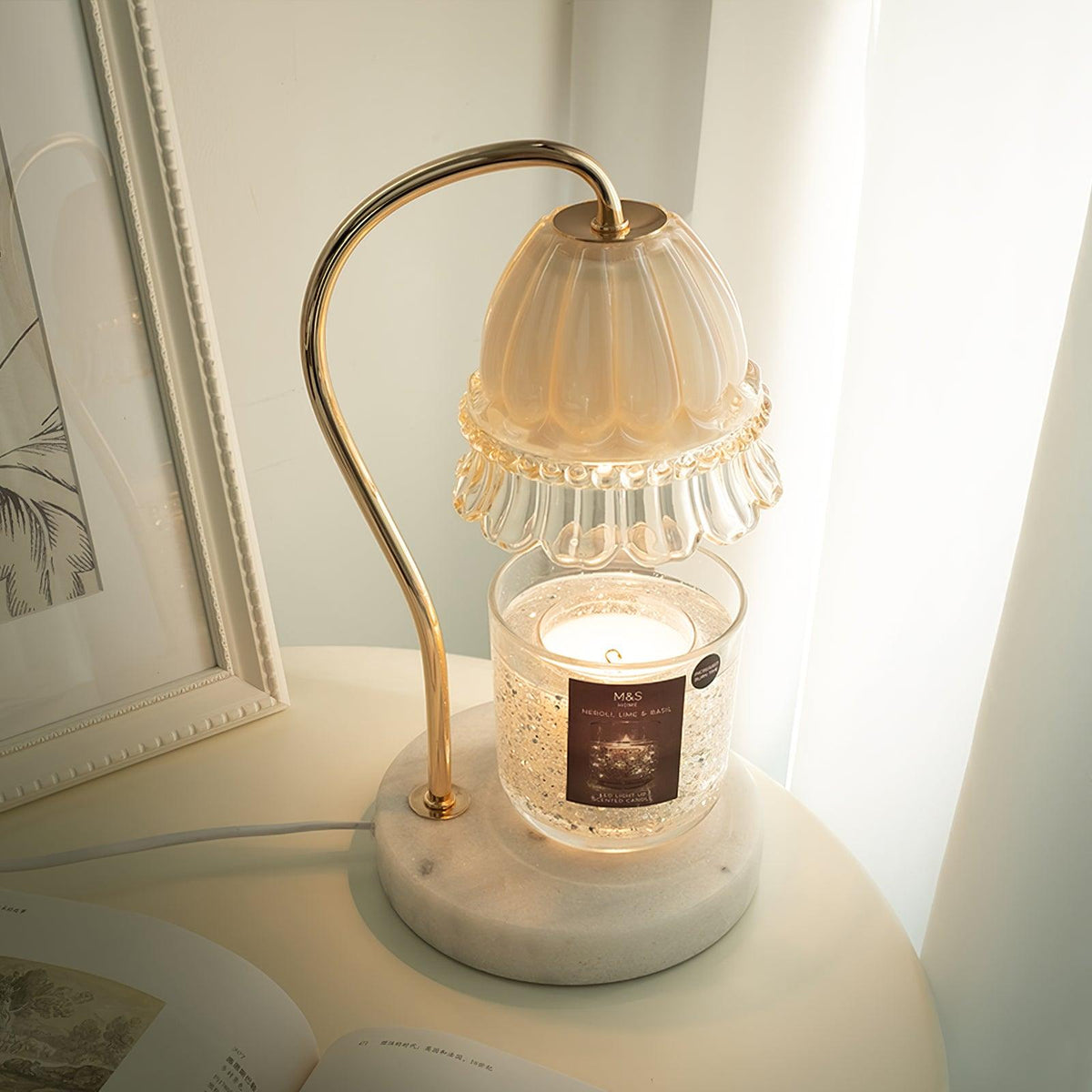 Lily Marble Warmer Table Lamp - view 5