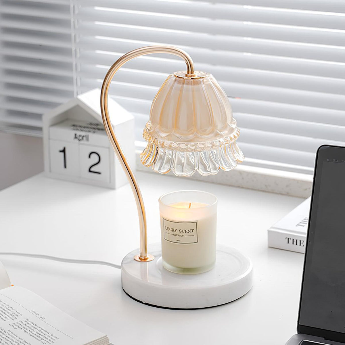 Lily Marble Warmer Table Lamp - view 6