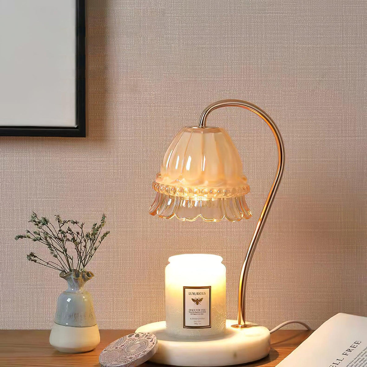 Lily Marble Warmer Table Lamp - view 7