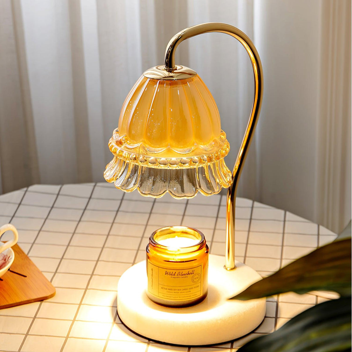 Lily Marble Warmer Table Lamp - view 8