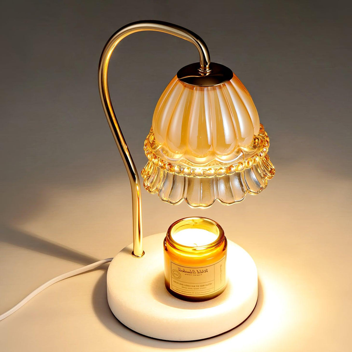 Lily Marble Warmer Table Lamp - view 10