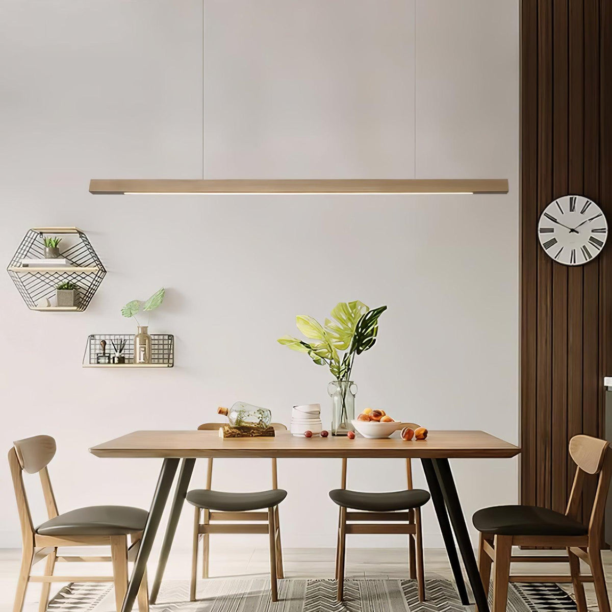 Linear Wooden Pendant Light - view 15