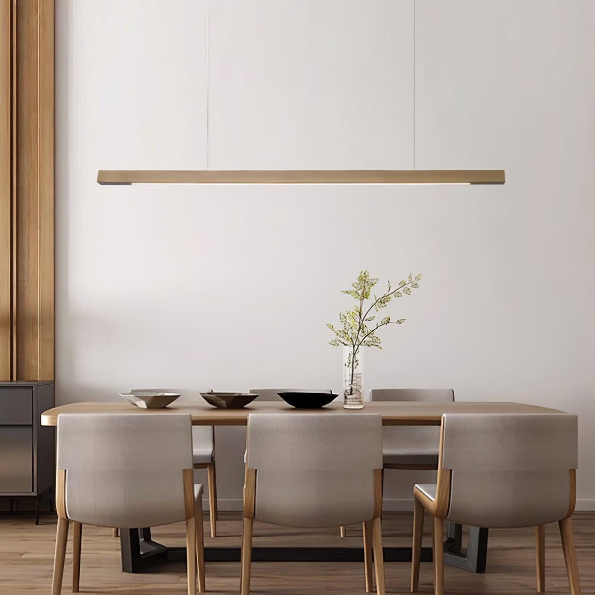 Linear Wooden Pendant Light - view 16