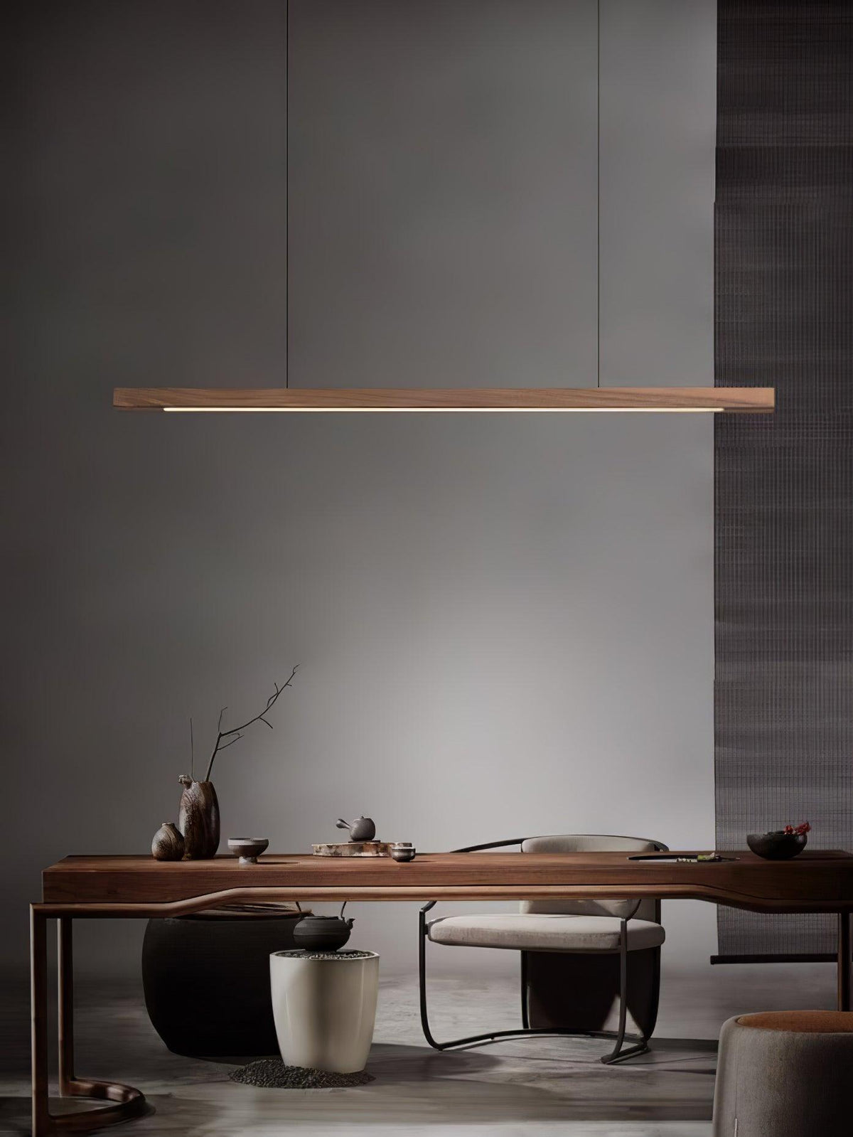 Linear Wooden Pendant Light - view 17