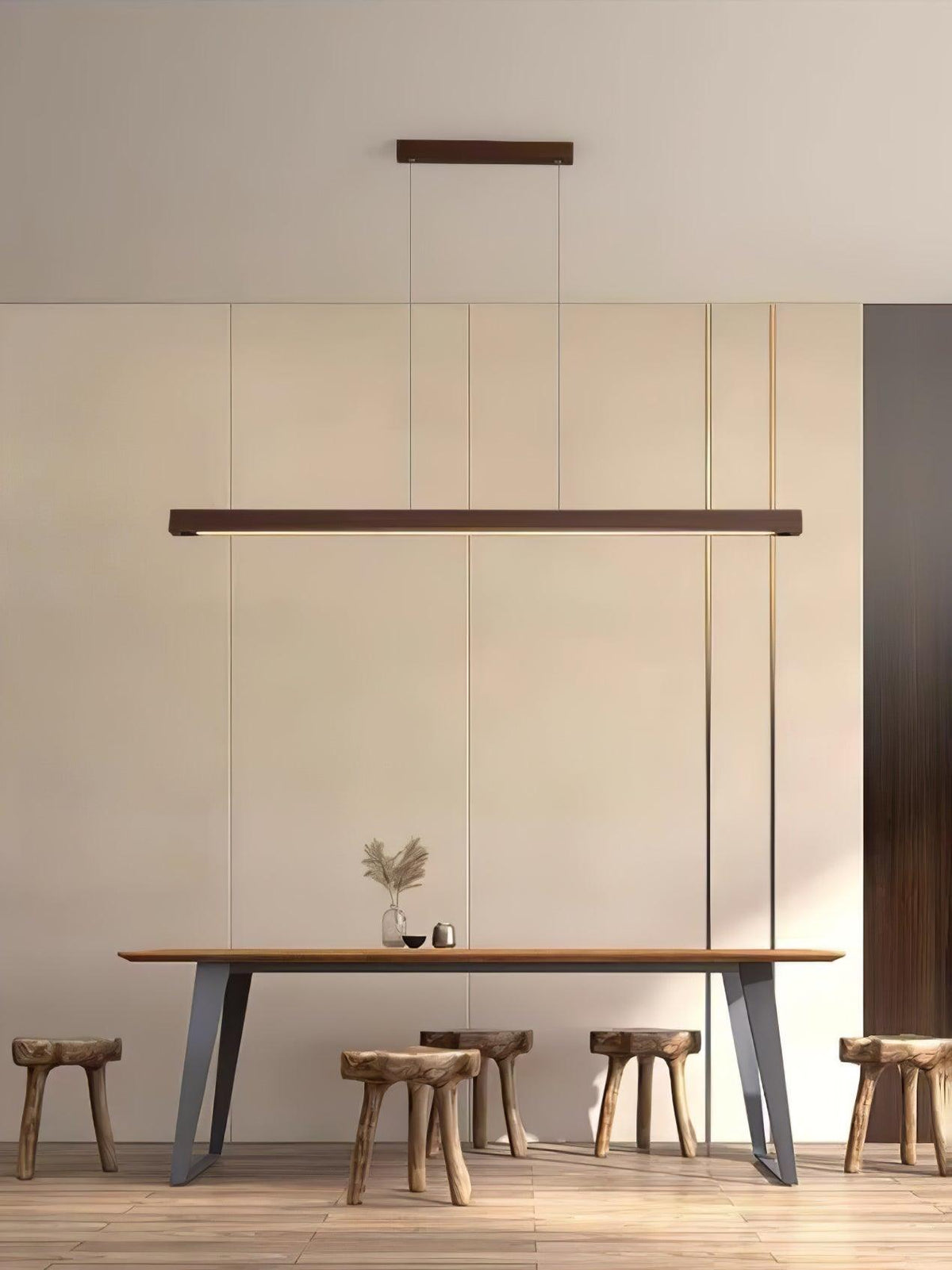 Linear Wooden Pendant Light - view 19