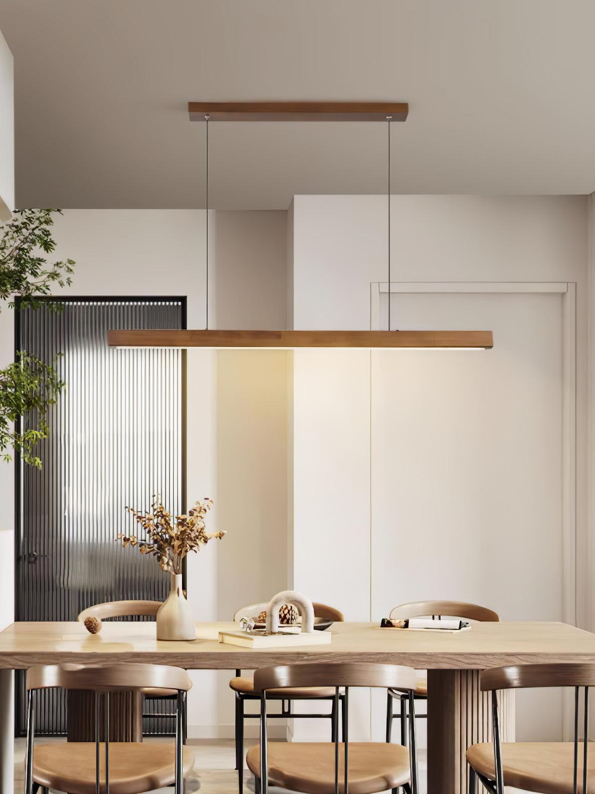 Linear Wooden Pendant Light - view 22