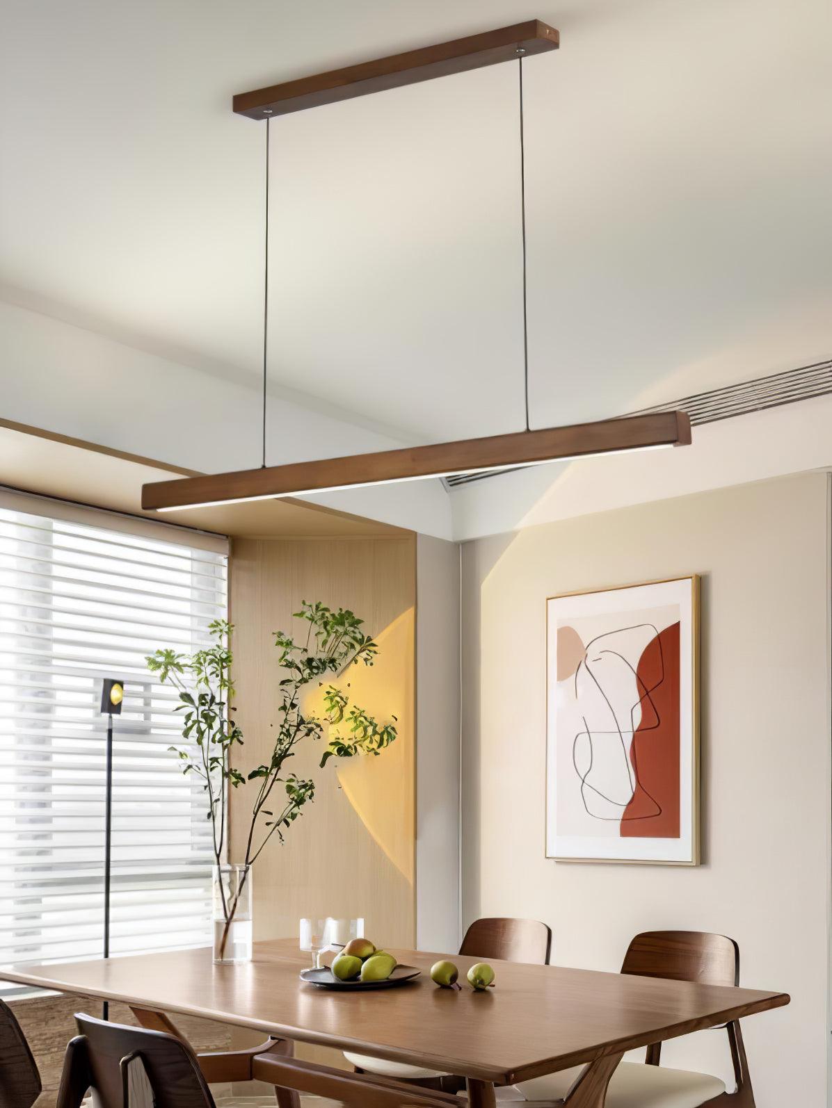 Linear Wooden Pendant Light - view 23