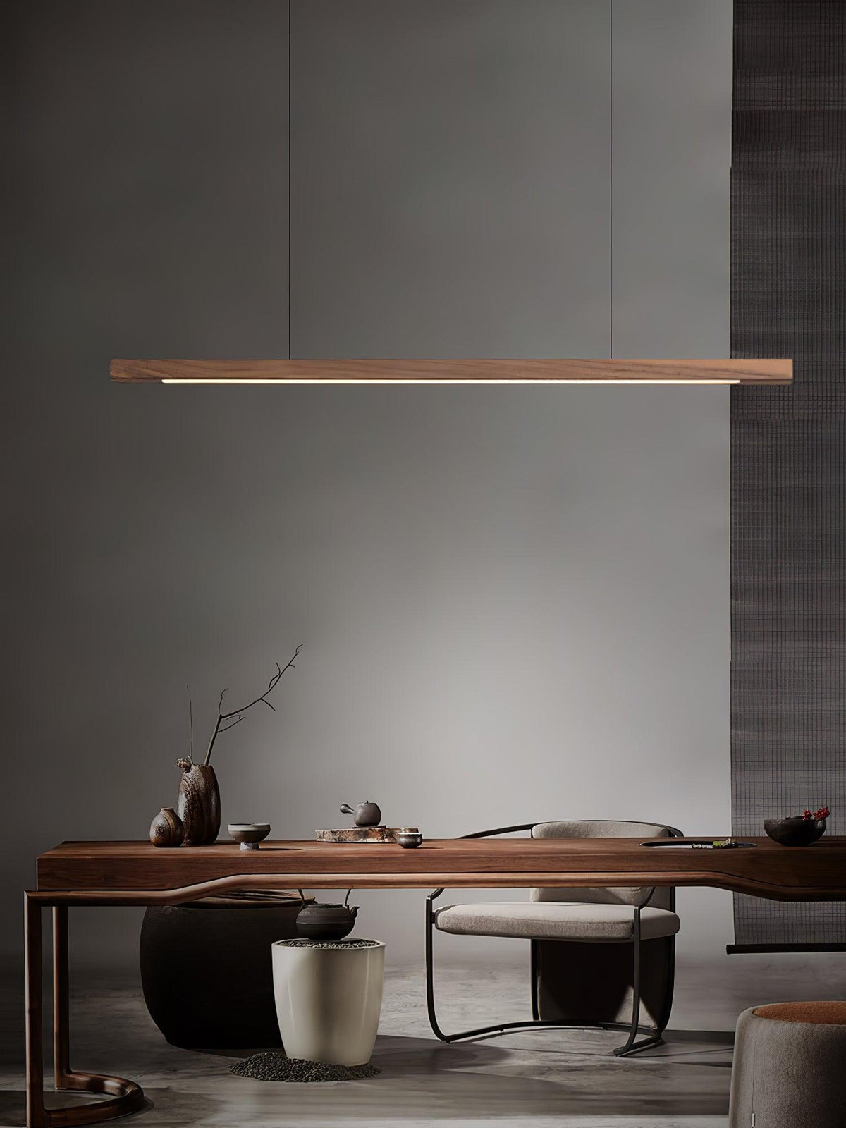 Linear Wooden Pendant Light - view 26