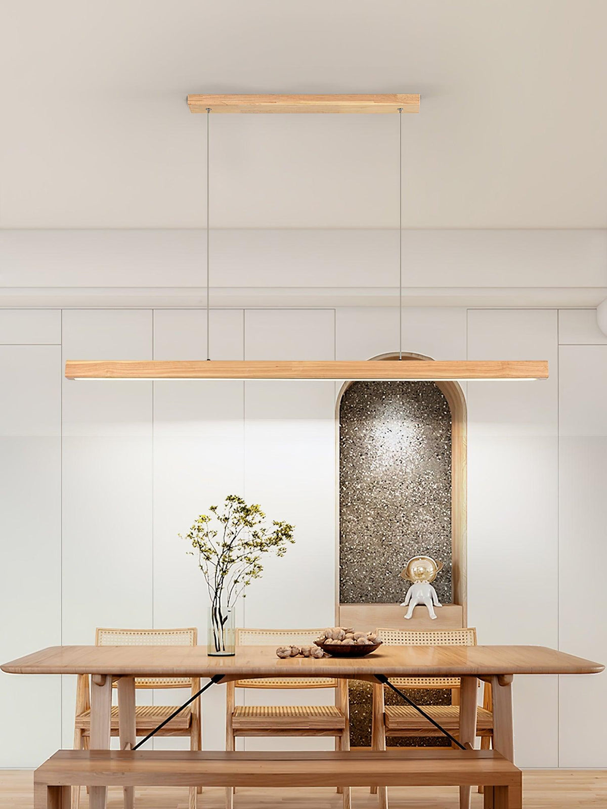 Linear Wooden Pendant Light - view 27