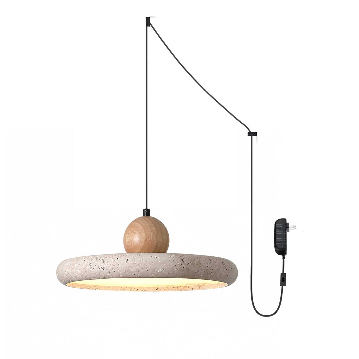 Lola Travertine Swag Pendant Light
