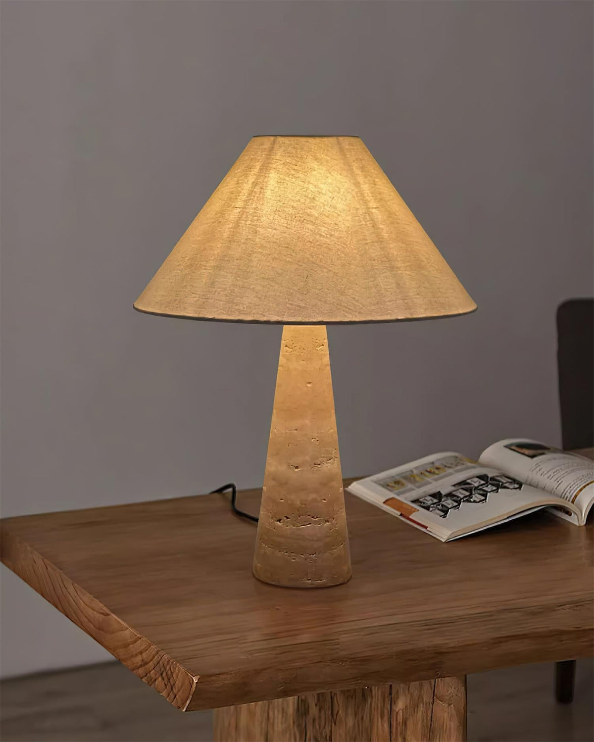 Lulu Travertine Table Lamp - view 6