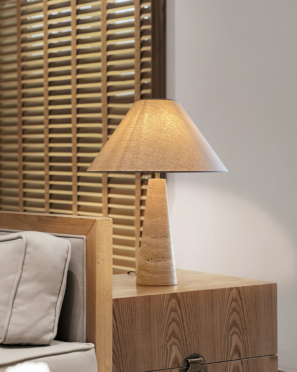 Lulu Travertine Table Lamp - view 7