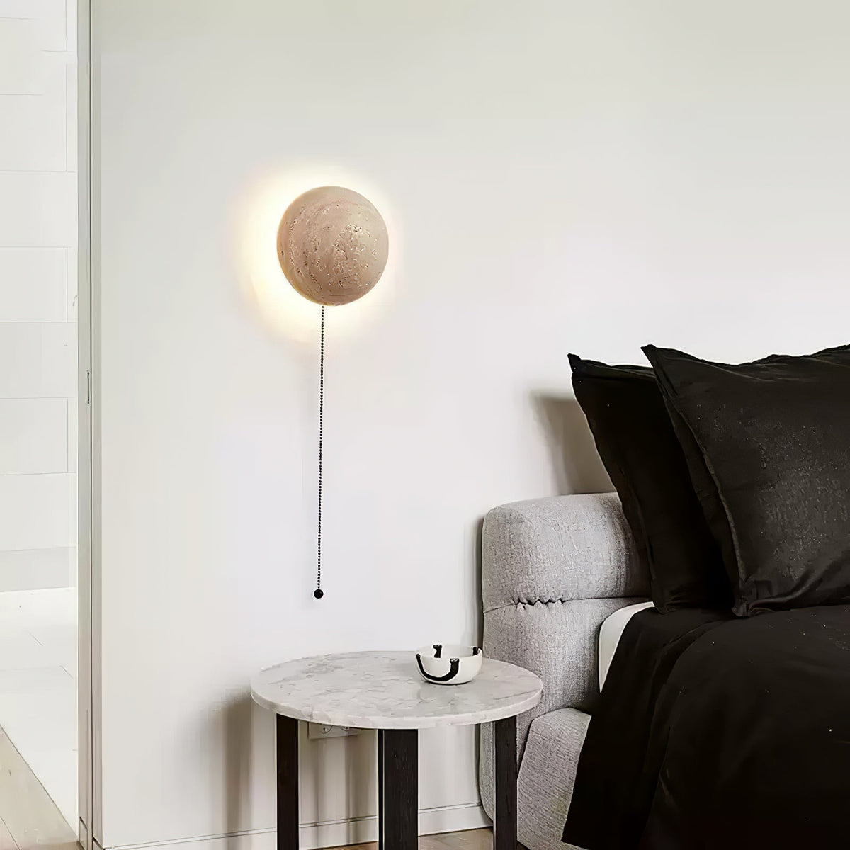Luna Travertine Wall Light