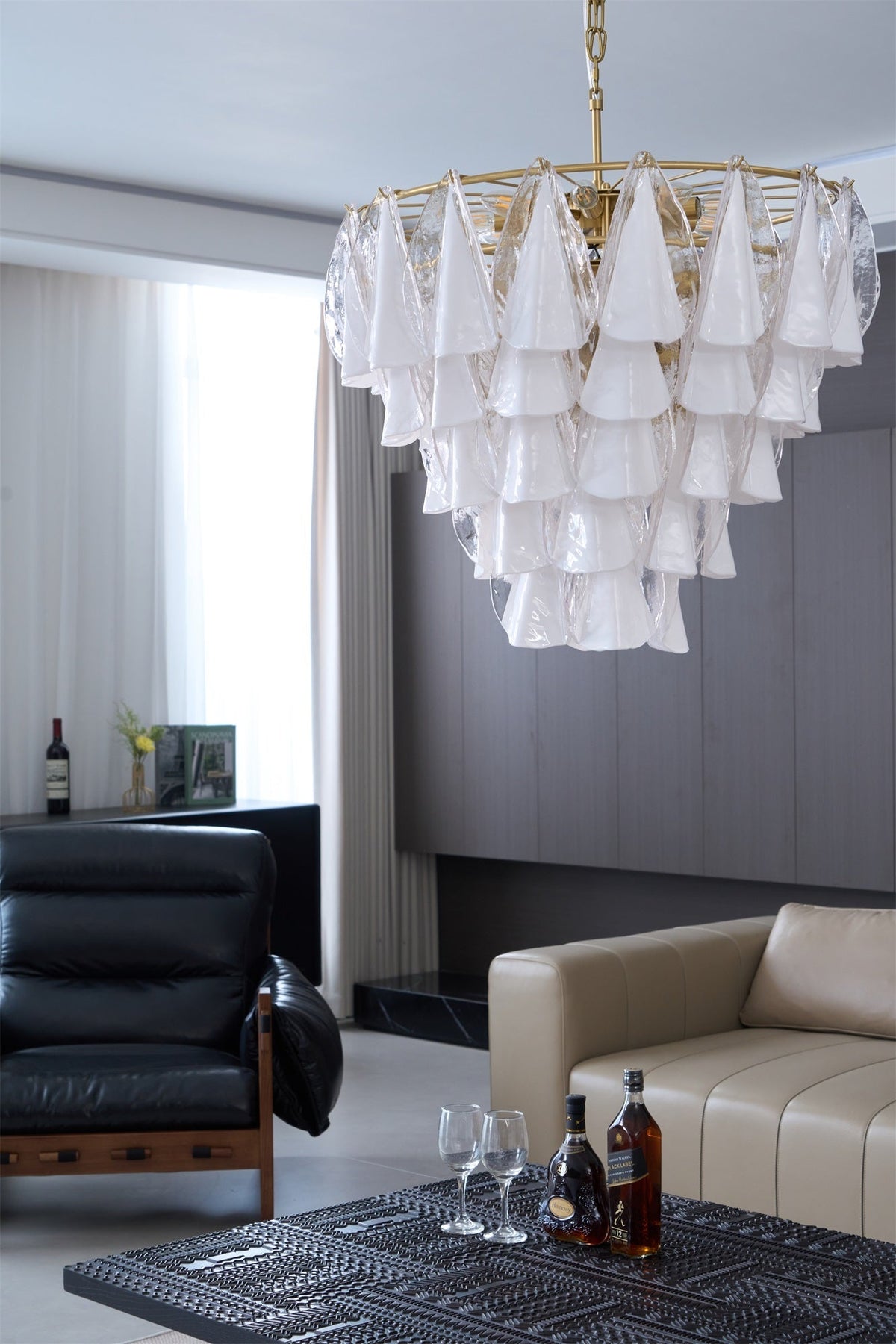 Lunara White Murano Chandelier