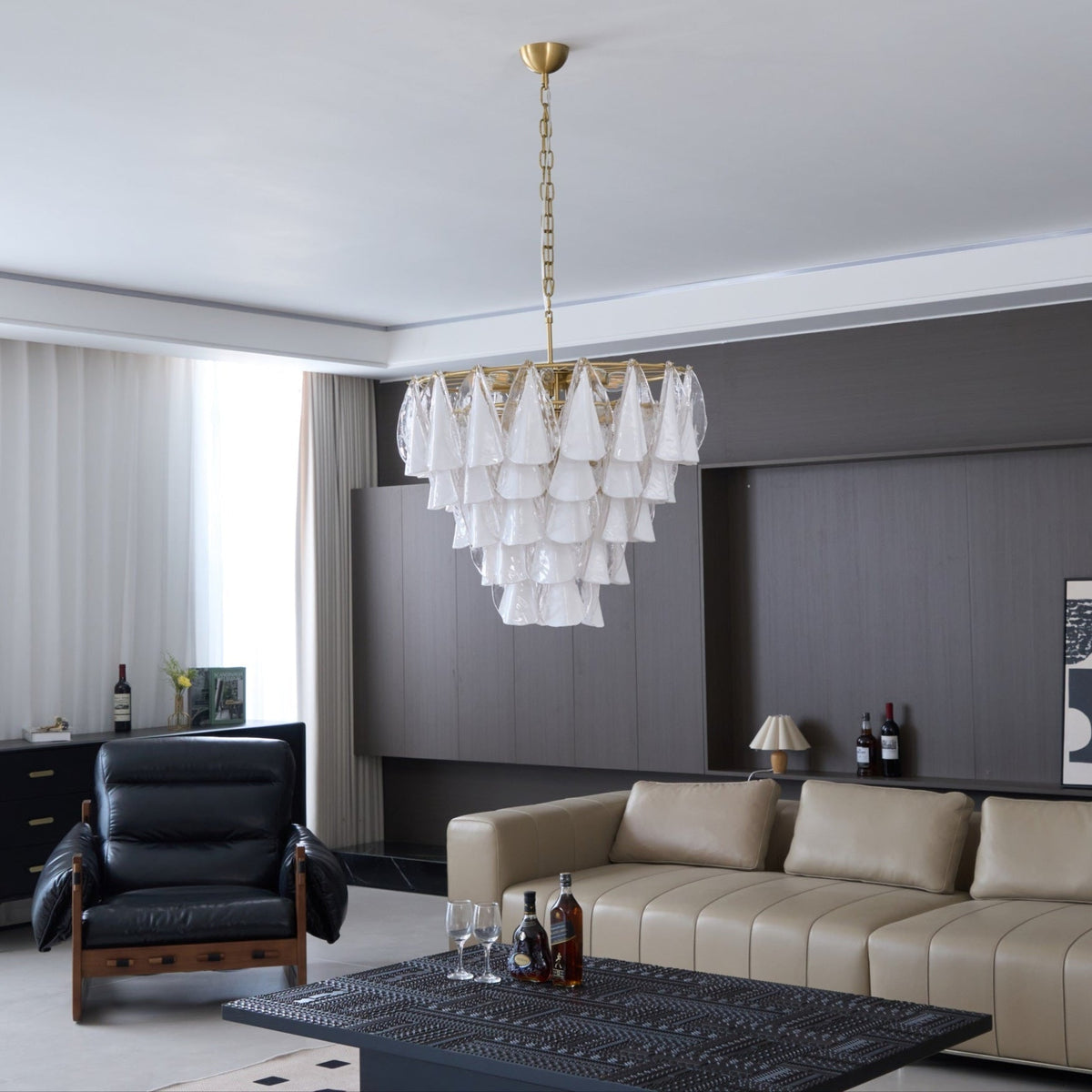 Lunara White Murano Chandelier
