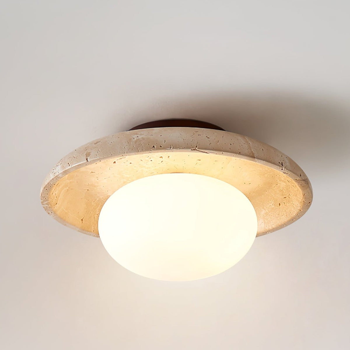 Lunaro Travertine Ceiling Lamp