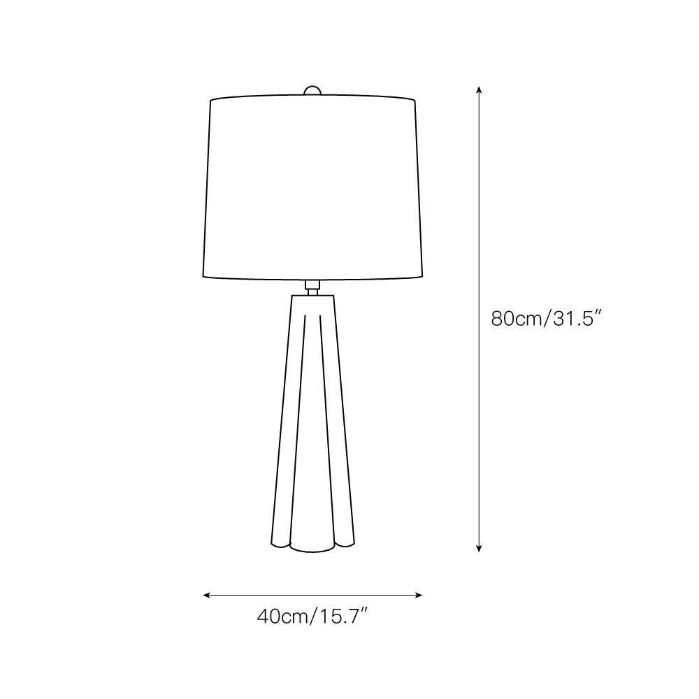 Marble Quatrefoil Table Lamp - view 3