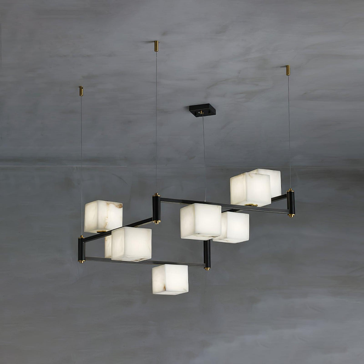 Alabaster Square Box Chandelier - view 17