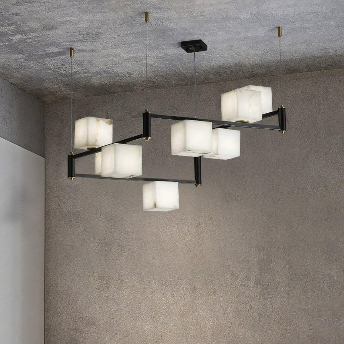 Alabaster Square Box Chandelier - view 18