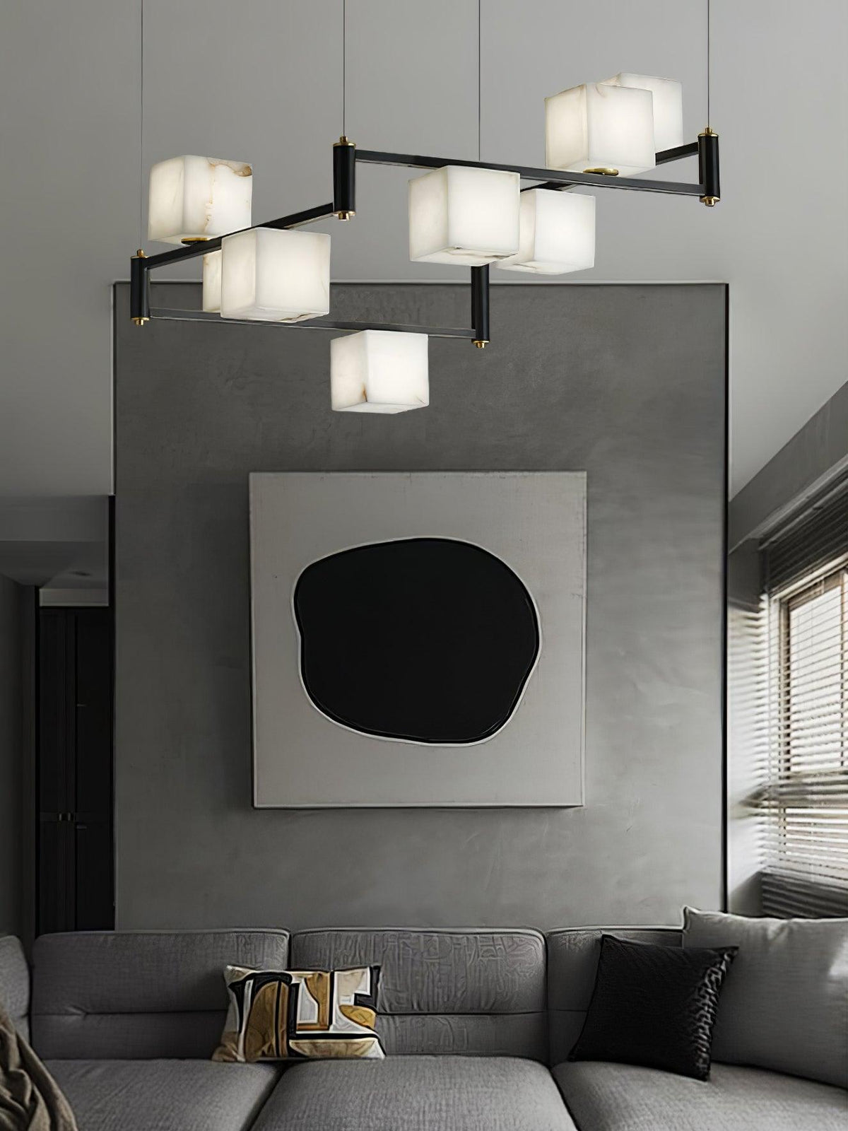 Alabaster Square Box Chandelier - view 19