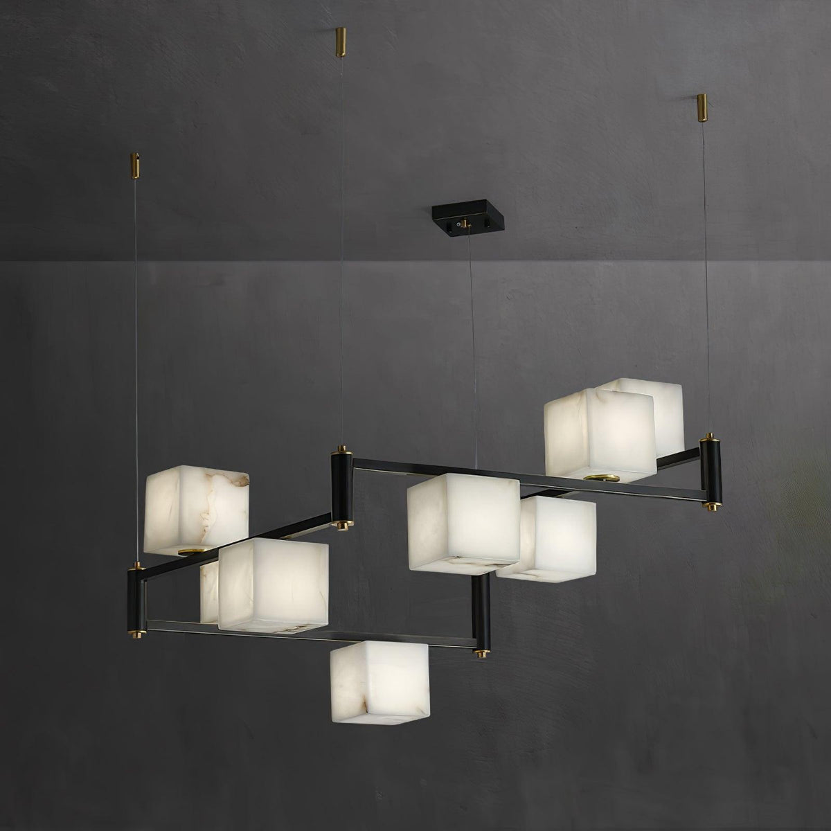 Alabaster Square Box Chandelier - view 21