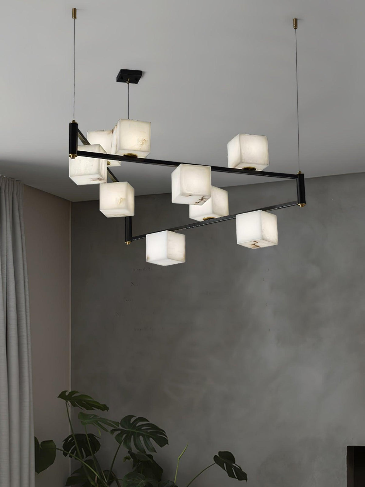 Alabaster Square Box Chandelier - view 23