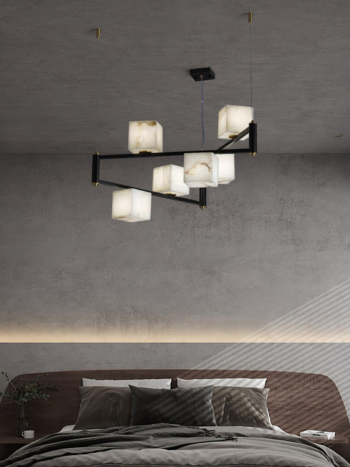 Alabaster Square Box Chandelier - view 24