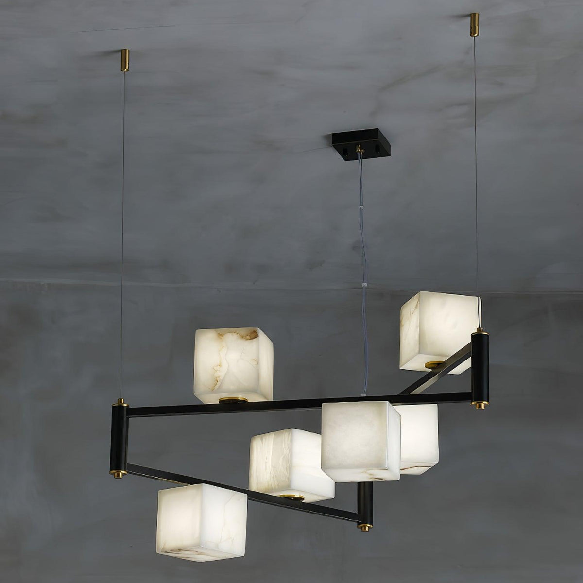 Alabaster Square Box Chandelier - view 36
