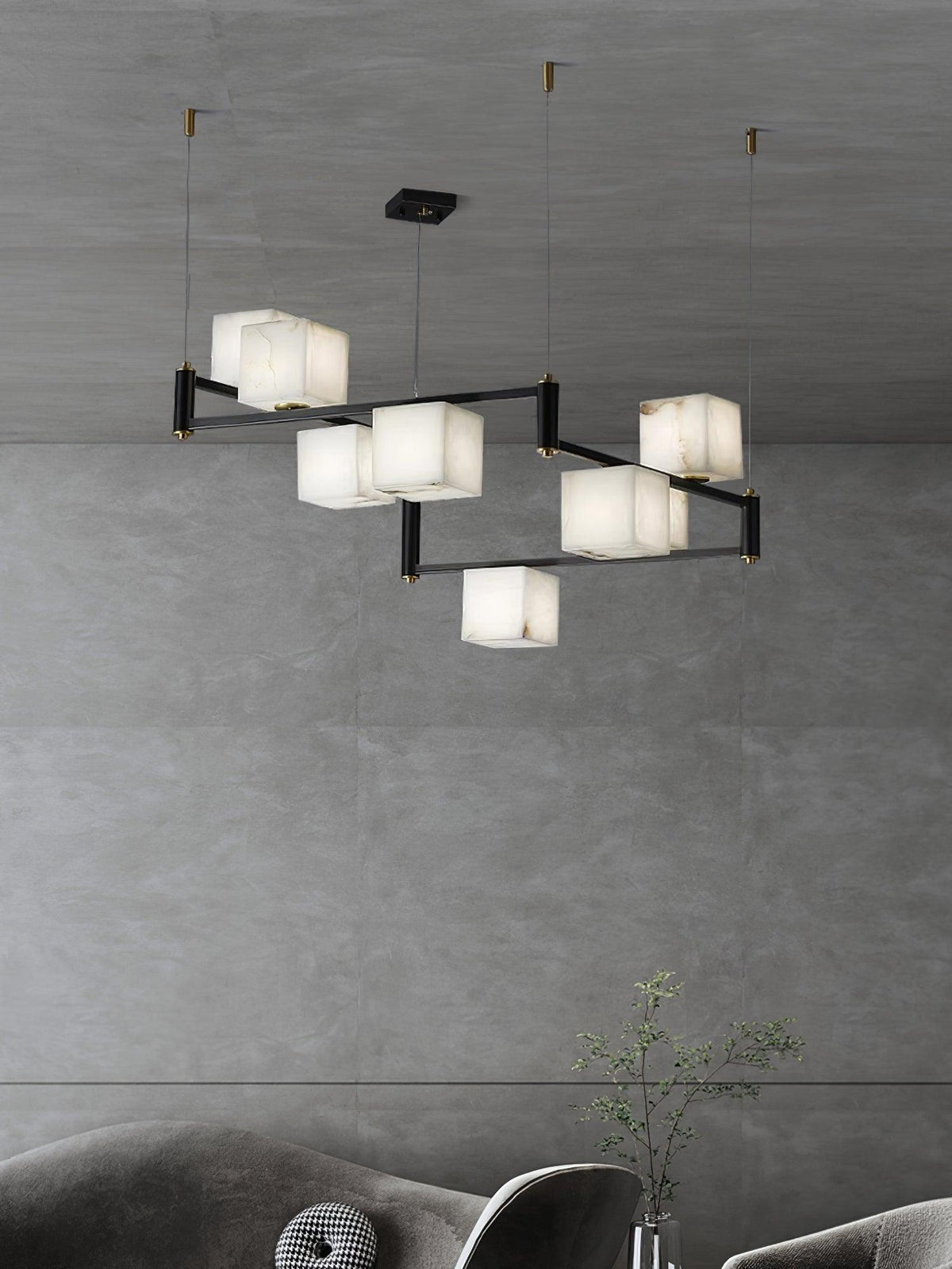 Alabaster Square Box Chandelier - view 26