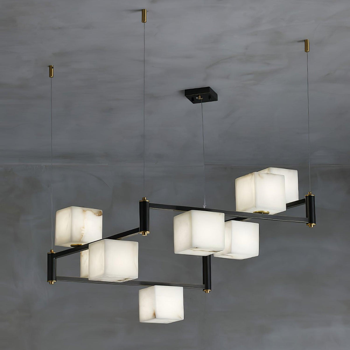 Alabaster Square Box Chandelier - view 37