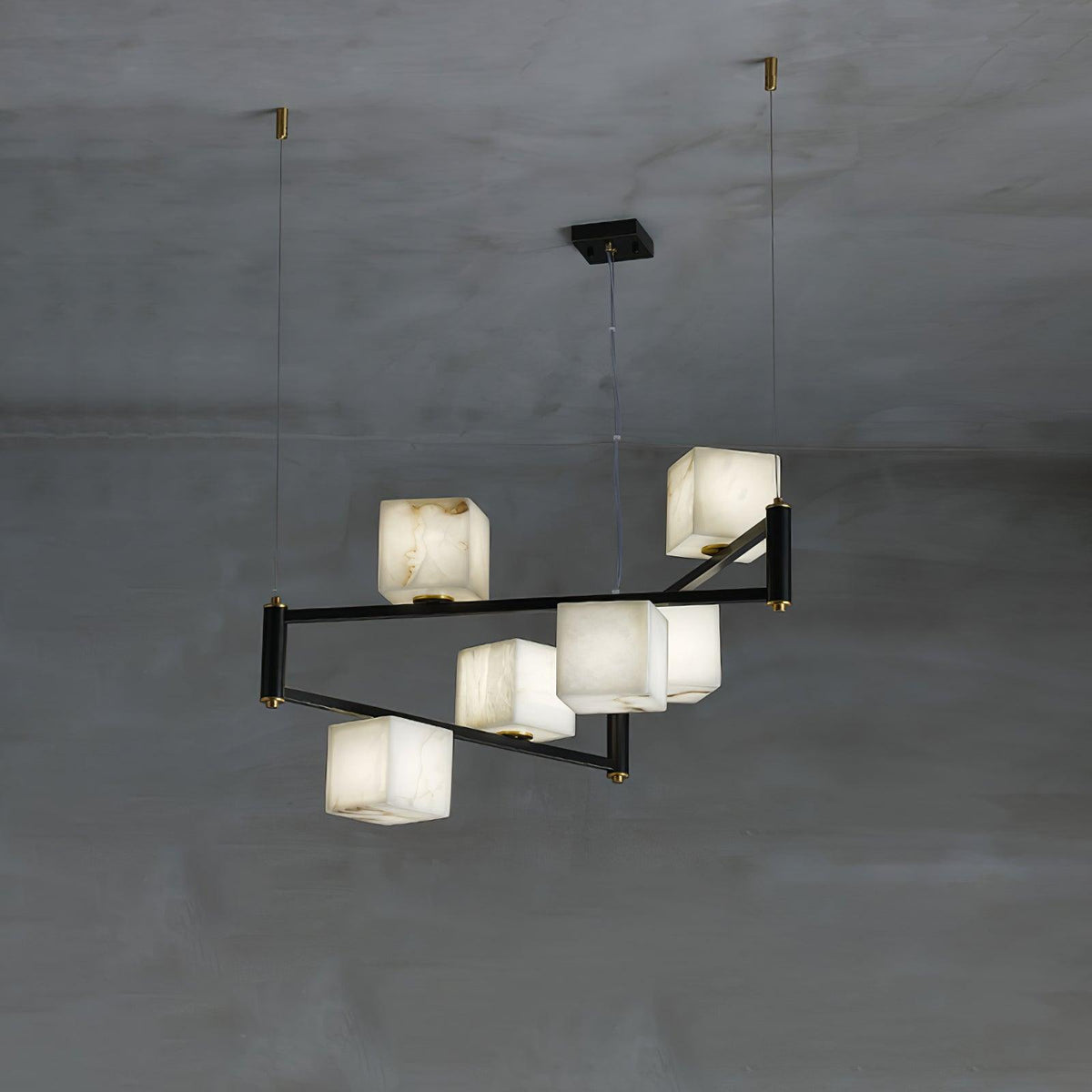 Alabaster Square Box Chandelier - view 28