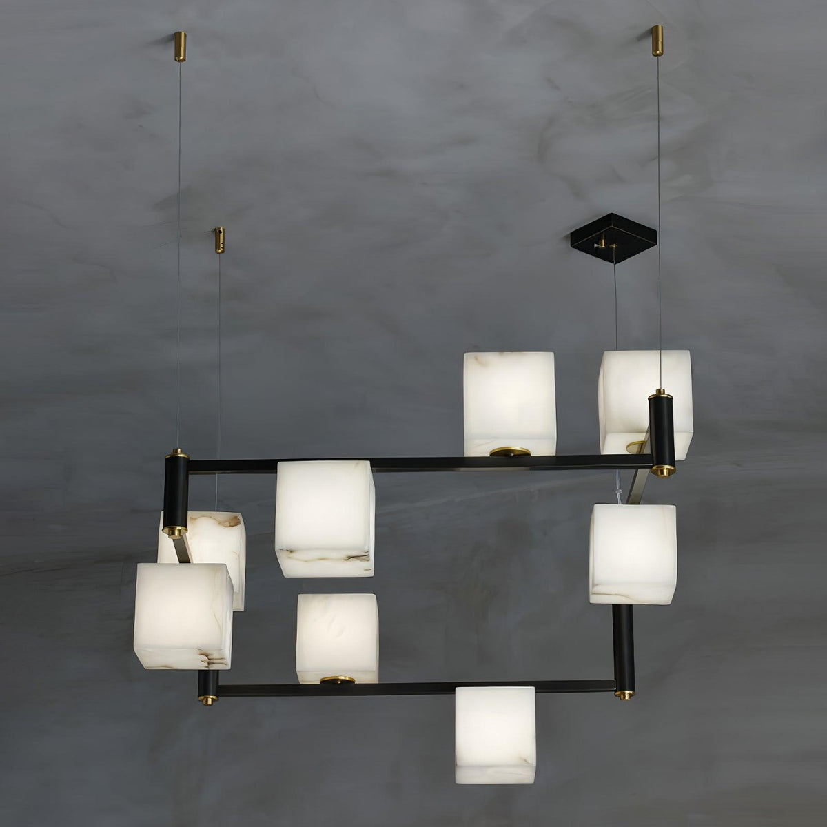Alabaster Square Box Chandelier - view 29