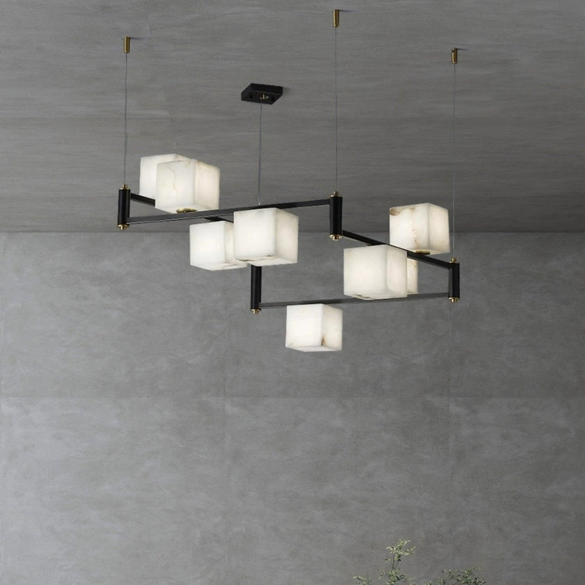 Alabaster Square Box Chandelier - view 30