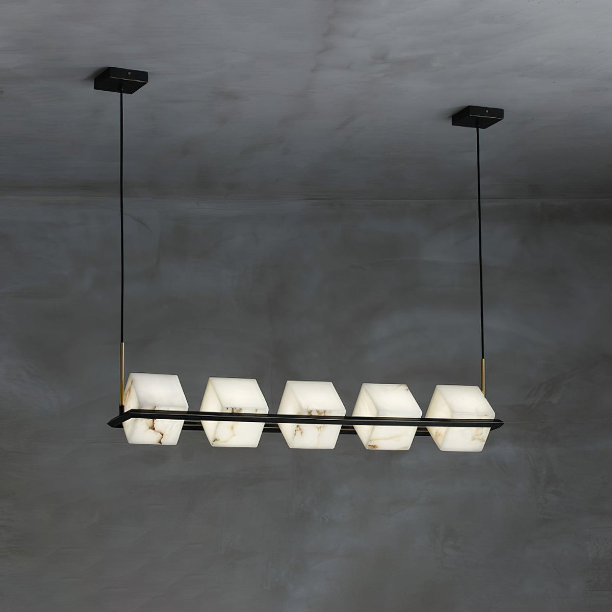 Alabaster Square Box Chandelier - view 9