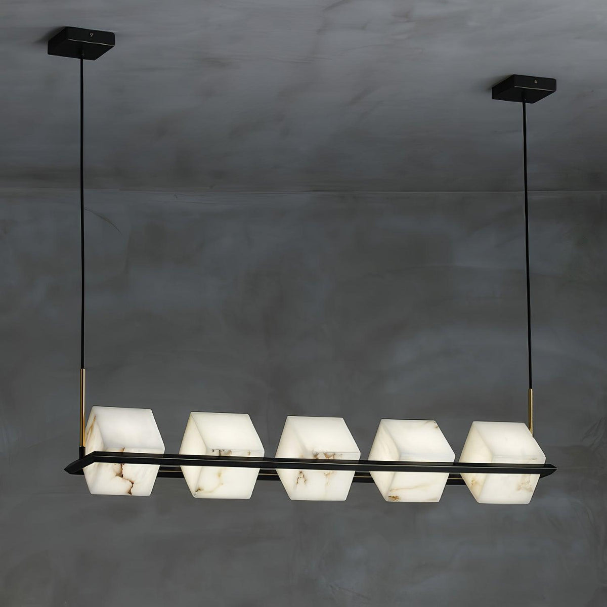 Alabaster Square Box Chandelier - view 10