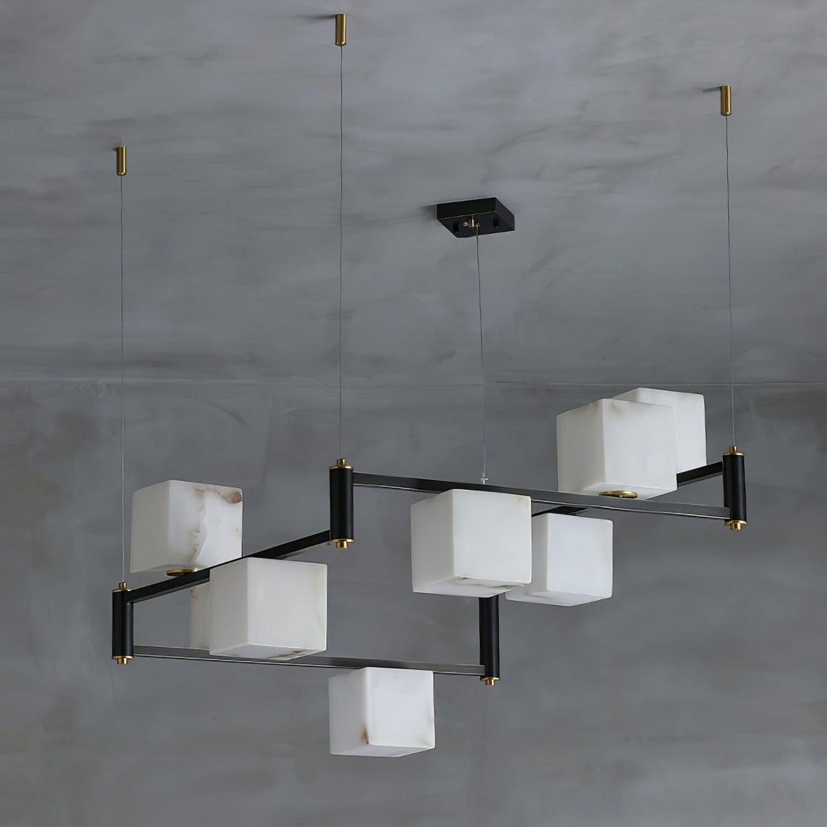 Alabaster Square Box Chandelier - view 11