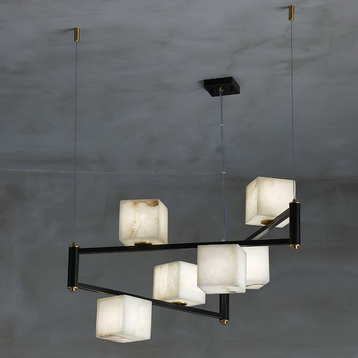 Alabaster Square Box Chandelier - view 12