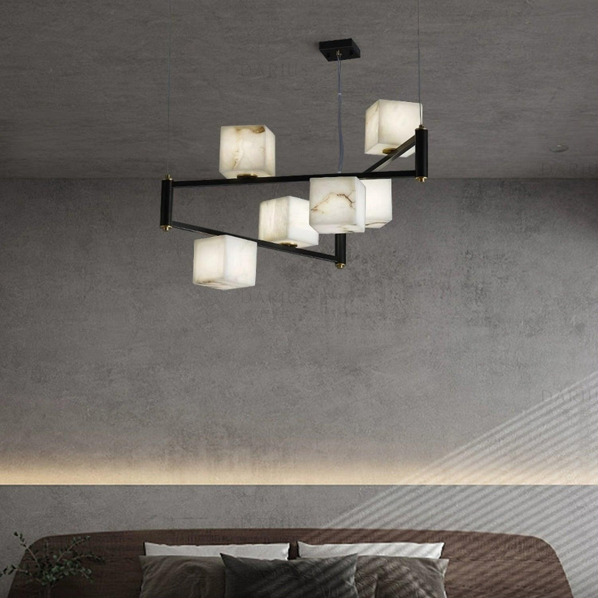 Alabaster Square Box Chandelier - view 3