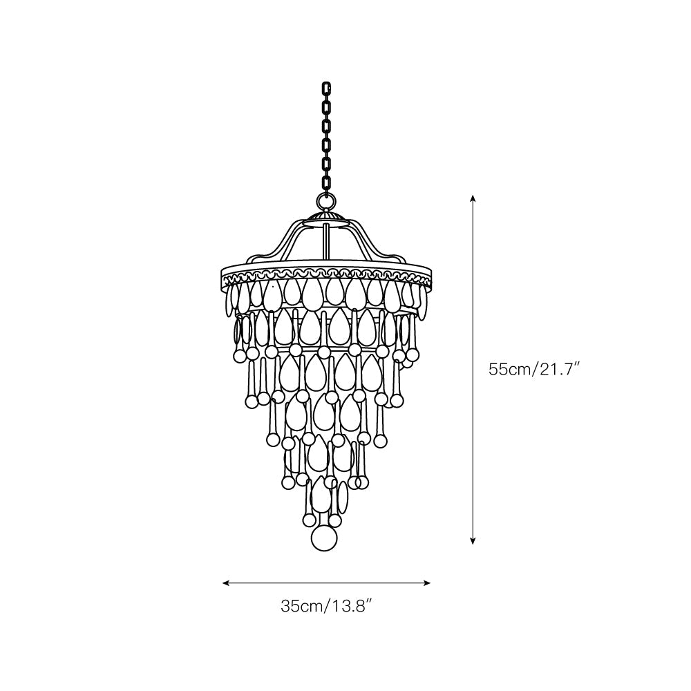Crystal Inverted Pyramid Chandelier - view 8